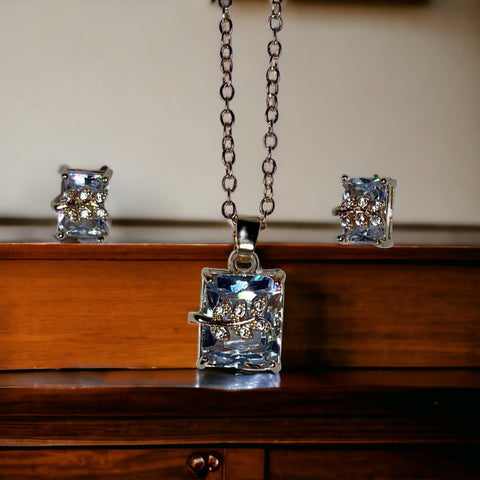 Cubic Zircon Golden Jewelry set 12