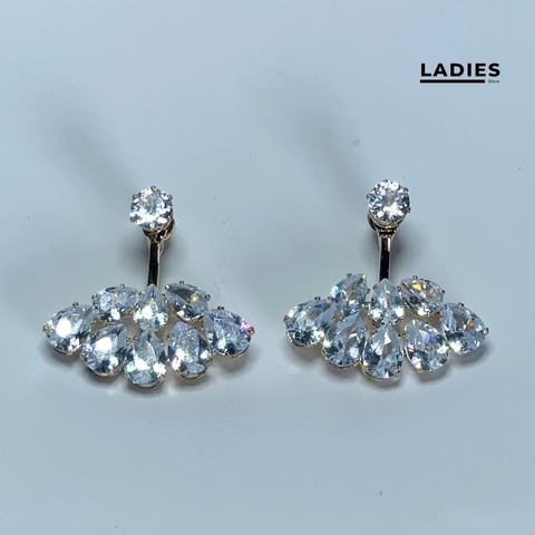 Zircon Korean style Golden Earring 71