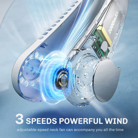 Portable Rechargeable Neck Fan USB - dazzy